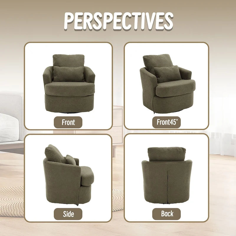 Fauteuil pivotant, Fauteuil club rond, Fauteuil crapaud