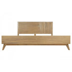 Cadre de lit Queen en bois naturel
