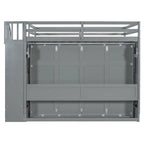 Lit escamotable double avec vérin hydraulique et bureau intégré