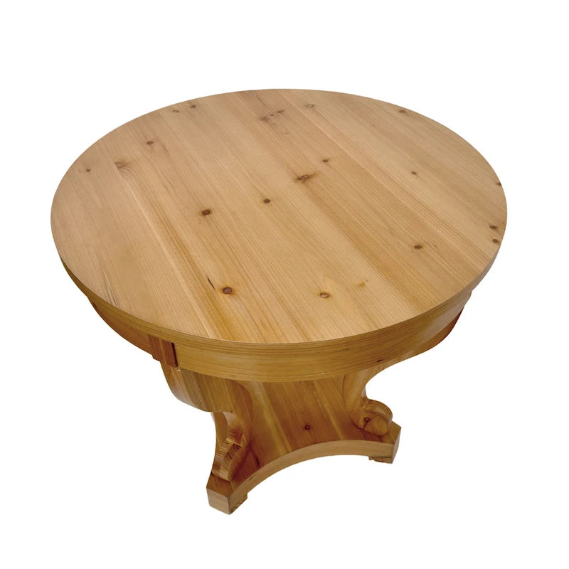 Table de salle à manger ronde de petite taille, table d'appoint, table basse de style ferme à pieds incurvés