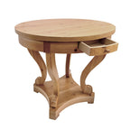 Table de salle à manger ronde de petite taille, table d'appoint, table basse de style ferme à pieds incurvés
