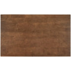 Îlot de cuisine rustique fixe en bois massif de 114 cm, table à manger et de préparation en bois d'hévéa avec deux étagères ouvertes.