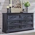 Commode de chambre à 6 tiroirs style ferme, meuble de rangement, meuble TV