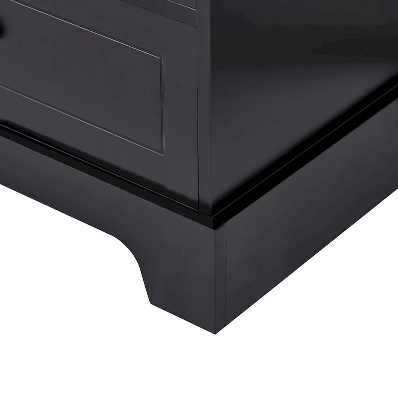 Armoire de rangement à 2 portes et 4 tiroirs pour salle de bain ou bureau