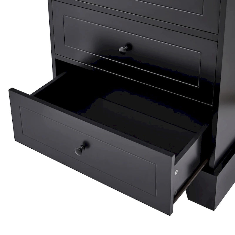 Armoire de rangement à 2 portes et 4 tiroirs pour salle de bain ou bureau