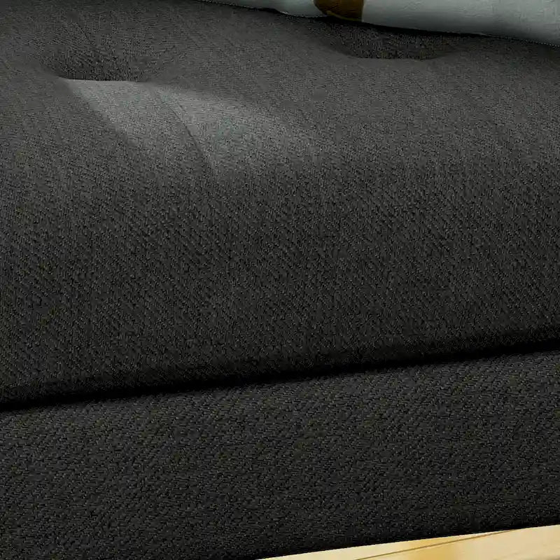 Fauteuil club capitonné en tissu Mid-Century Modern par