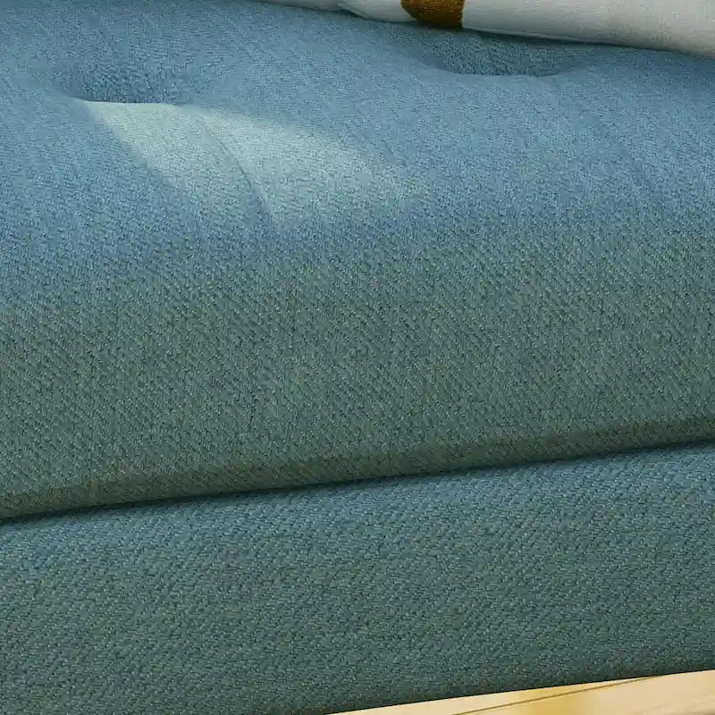 Fauteuil club capitonné en tissu Mid-Century Modern par