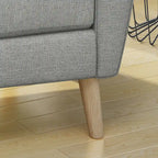 Fauteuil club capitonné en tissu, style milieu du siècle