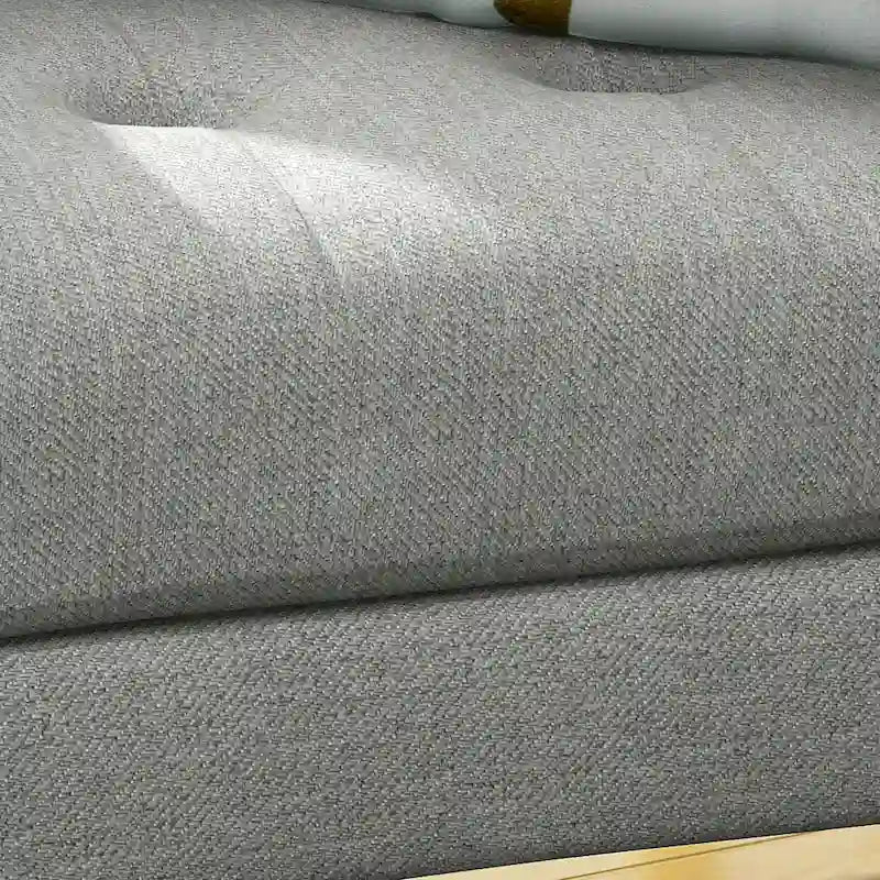 Fauteuil club capitonné en tissu Mid-Century Modern par