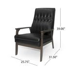 Fauteuil d'appoint moderne du milieu du siècle - 25,75 L x 31,50 P x 39,00 H