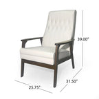 Fauteuil d'appoint moderne du milieu du siècle - 25,75 L x 31,50 P x 39,00 H