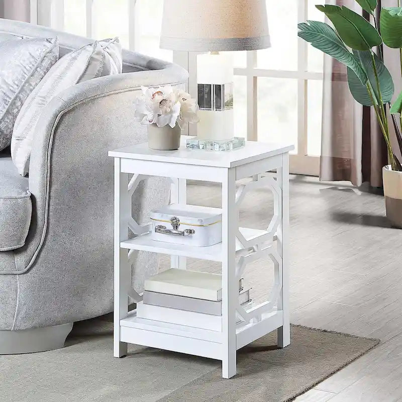 Table d'appoint Omega pratique avec étagères