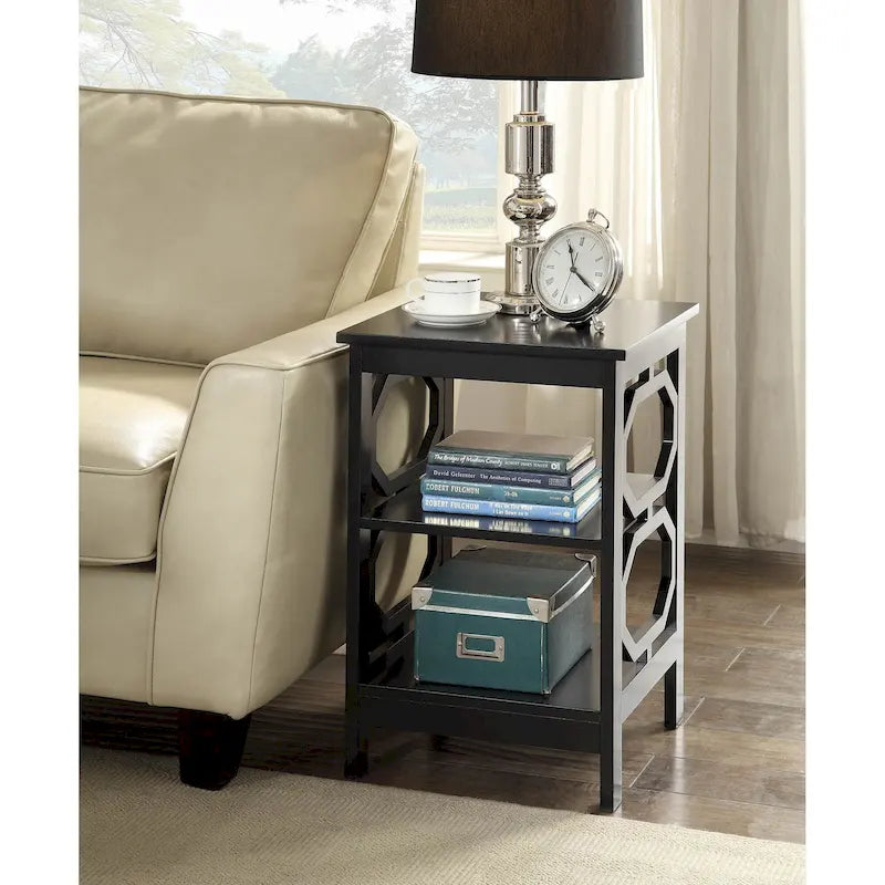 Table d'appoint Omega pratique avec étagères