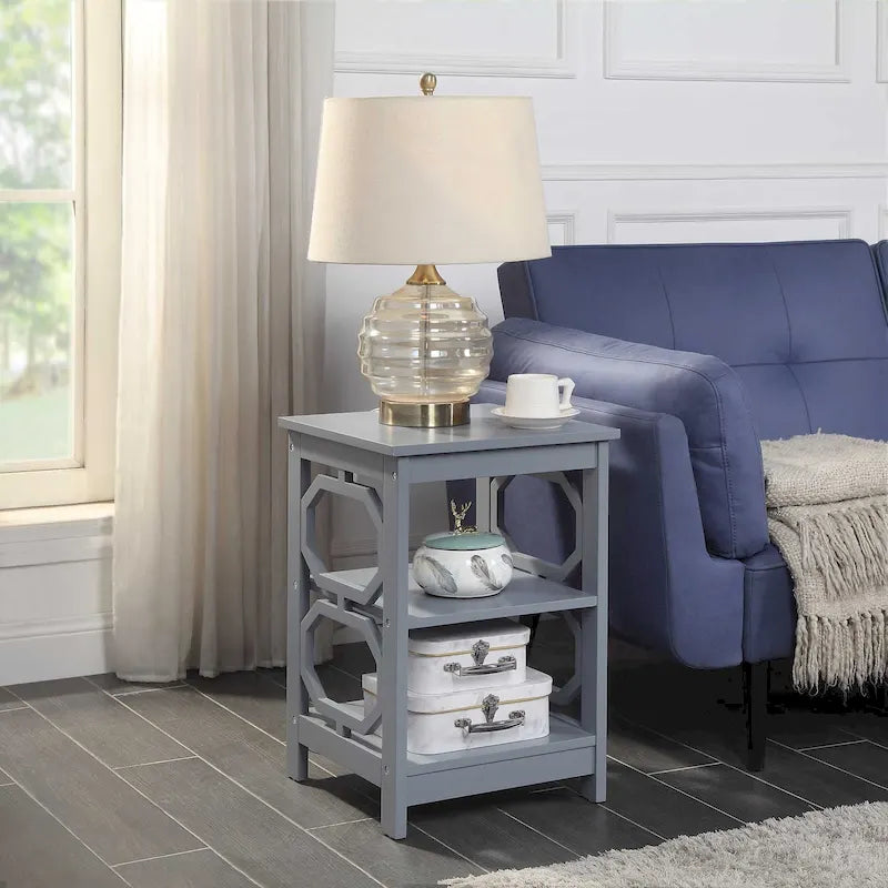 Table d'appoint Omega pratique avec étagères