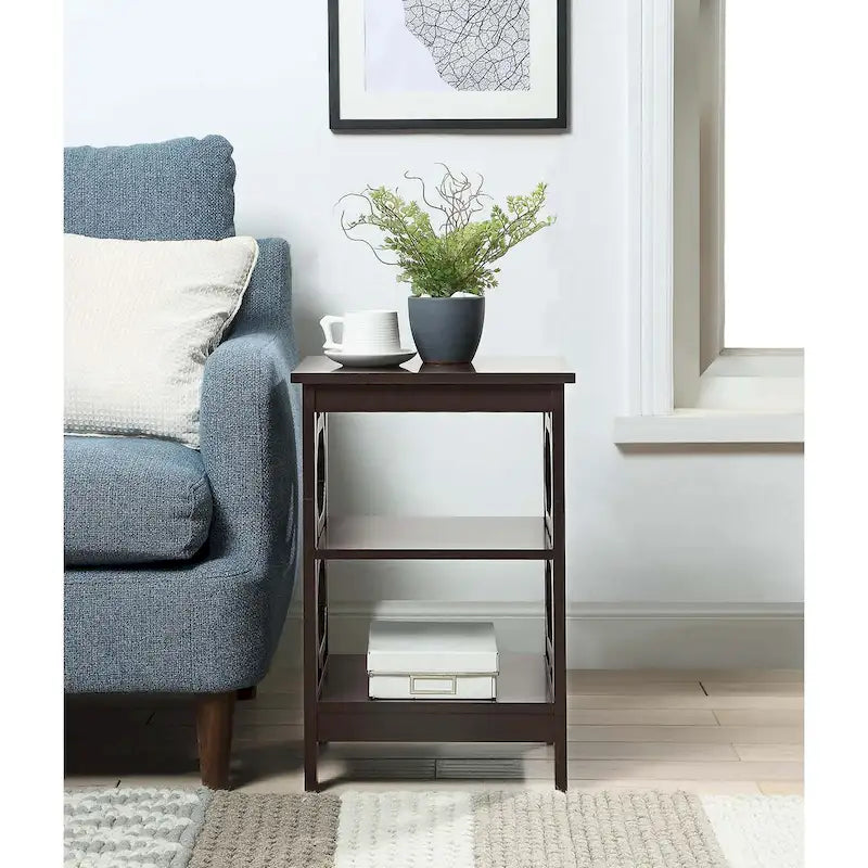 Table d'appoint Omega pratique avec étagères