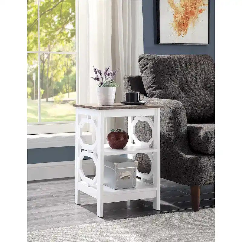 Table d'appoint Omega pratique avec étagères