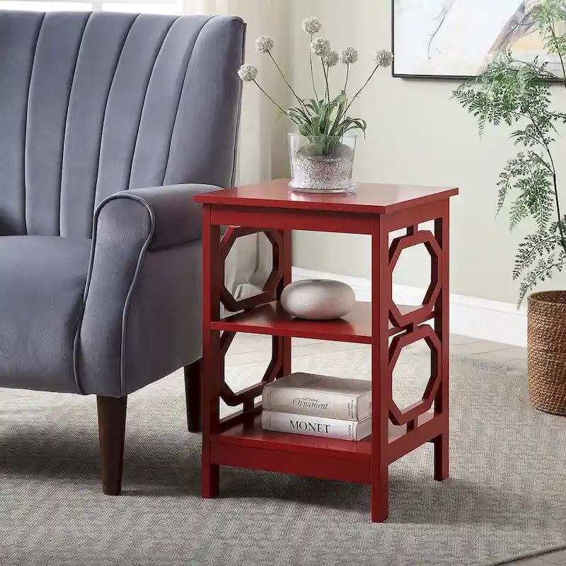 Table d'appoint Omega pratique avec étagères
