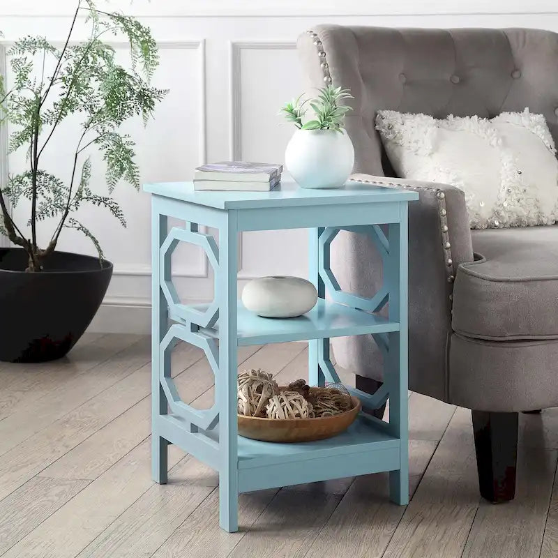 Table d'appoint Omega pratique avec étagères