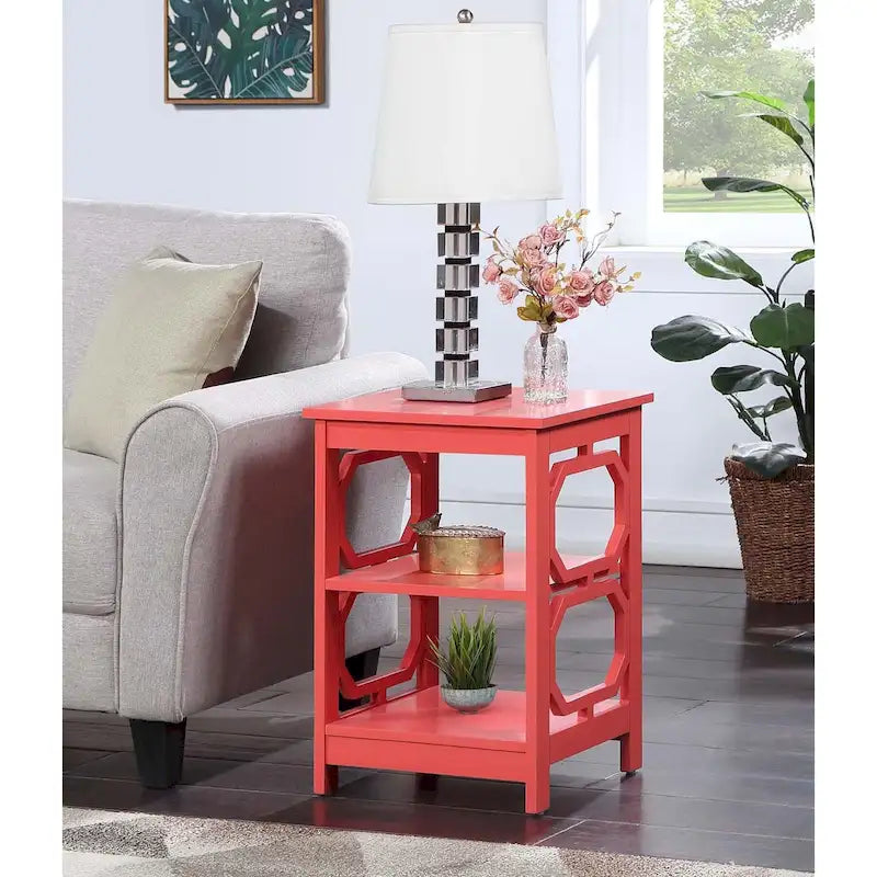Table d'appoint Omega pratique avec étagères