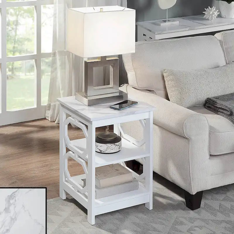 Table d'appoint Omega pratique avec étagères