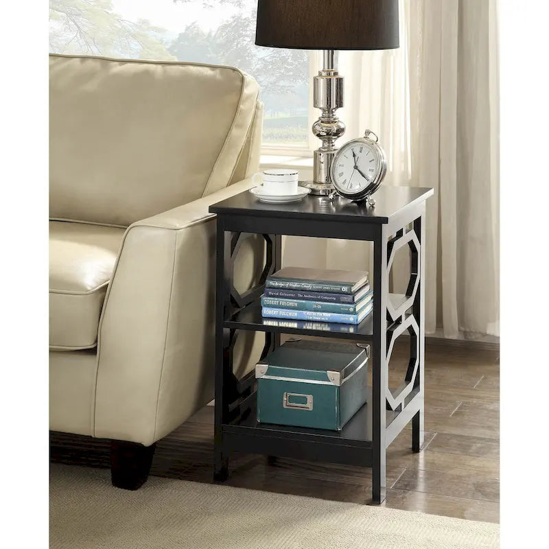 Table d'appoint Omega pratique avec étagères