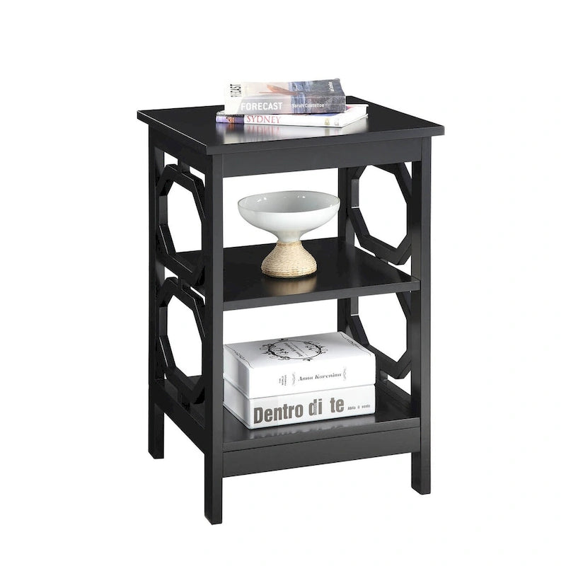 Table d'appoint Omega pratique avec étagères