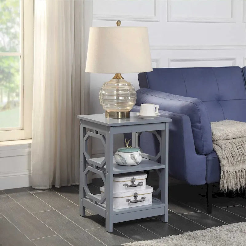 Table d'appoint Omega pratique avec étagères
