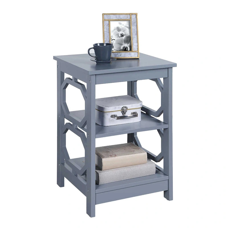 Table d'appoint Omega pratique avec étagères