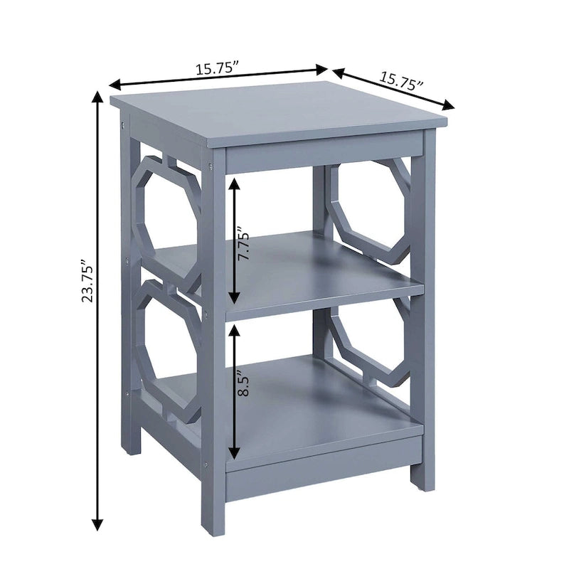 Table d'appoint Omega pratique avec étagères