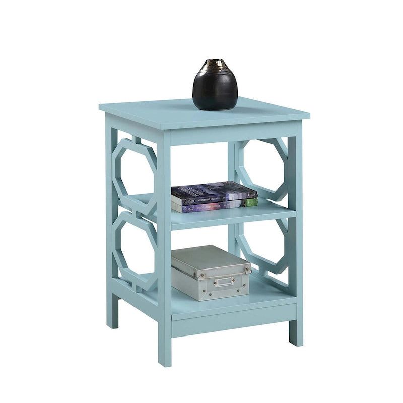 Table d'appoint Omega pratique avec étagères