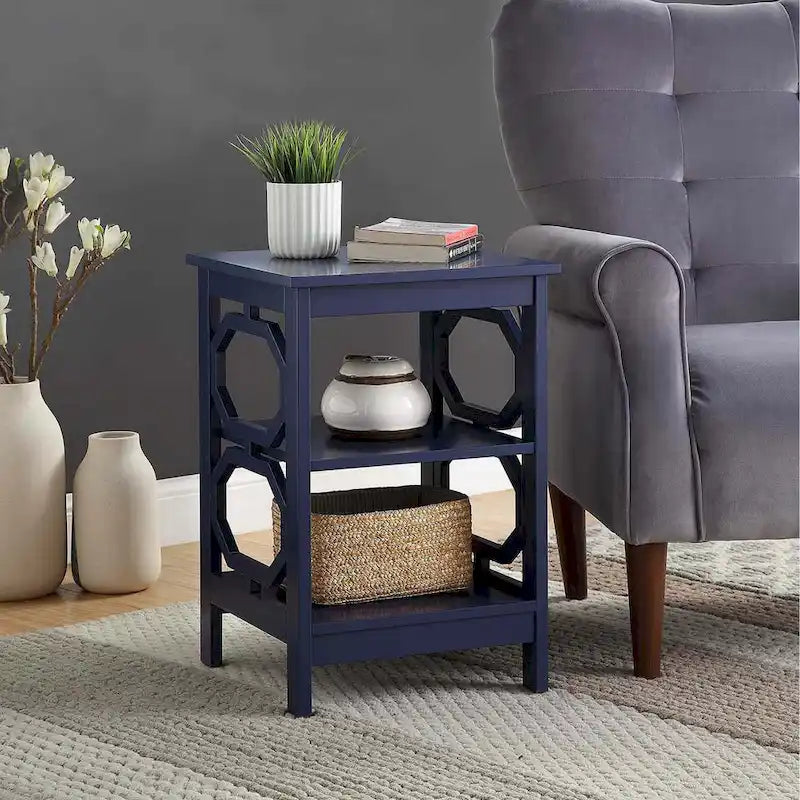 Table d'appoint Omega pratique avec étagères