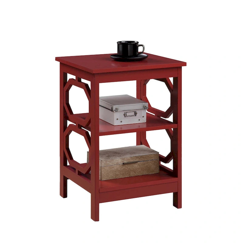 Table d'appoint Omega pratique avec étagères