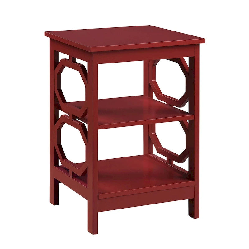 Table d'appoint Omega pratique avec étagères