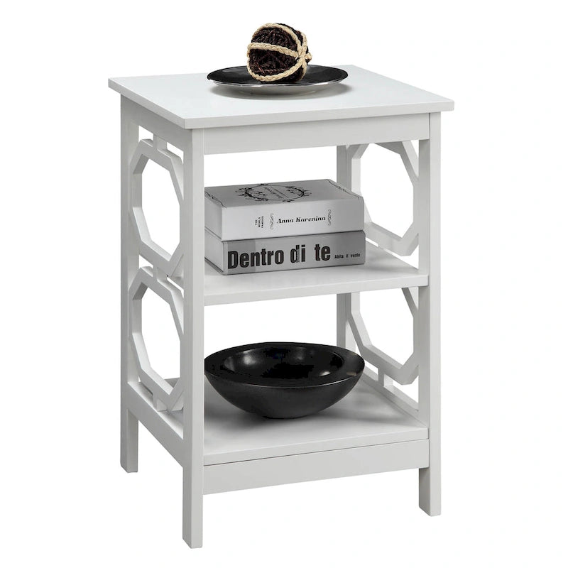 Table d'appoint Omega pratique avec étagères