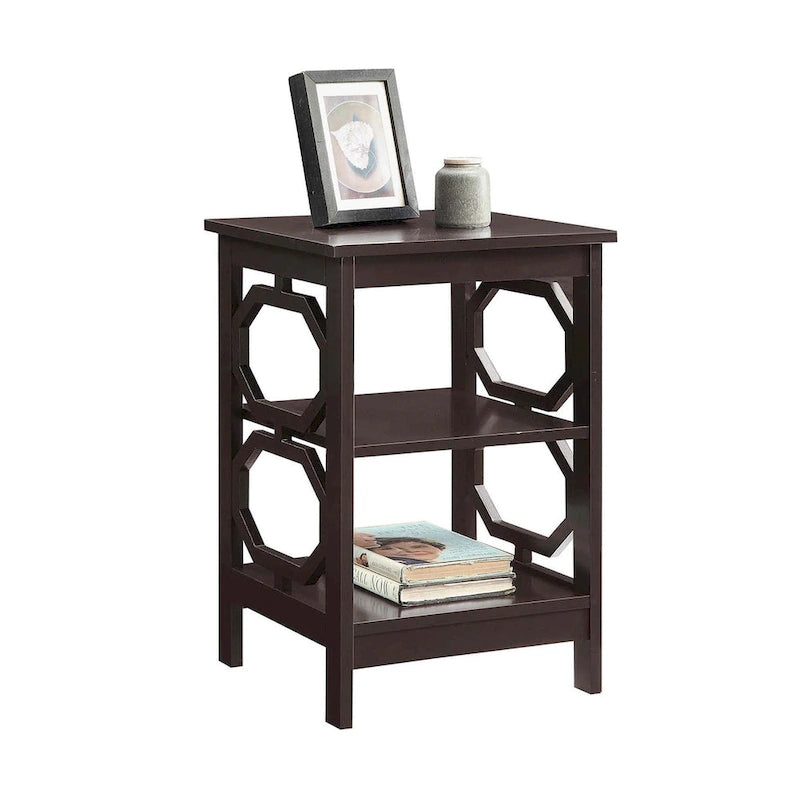 Table d'appoint Omega pratique avec étagères
