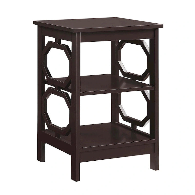 Table d'appoint Omega pratique avec étagères