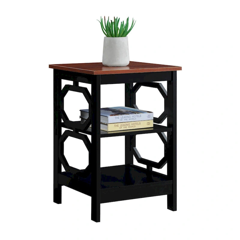 Table d'appoint Omega pratique avec étagères