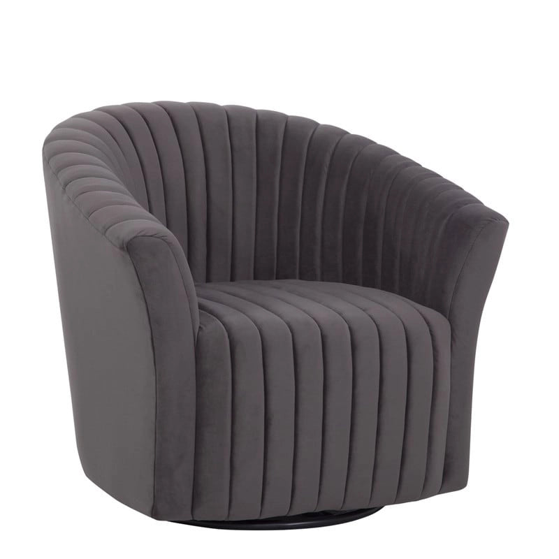 Fauteuil pivotant 360° en velours