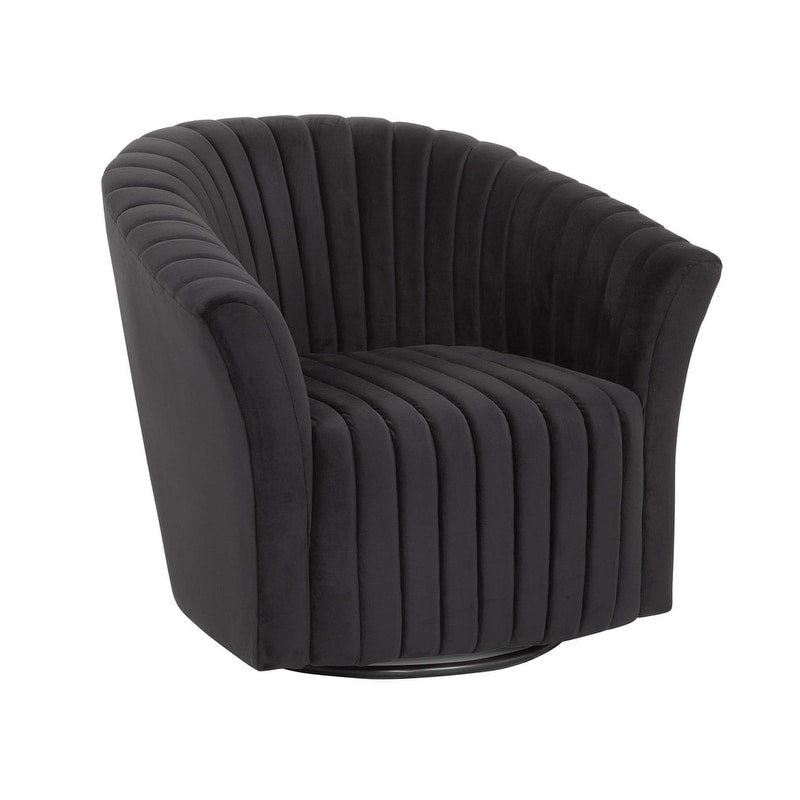 Fauteuil pivotant 360° en velours