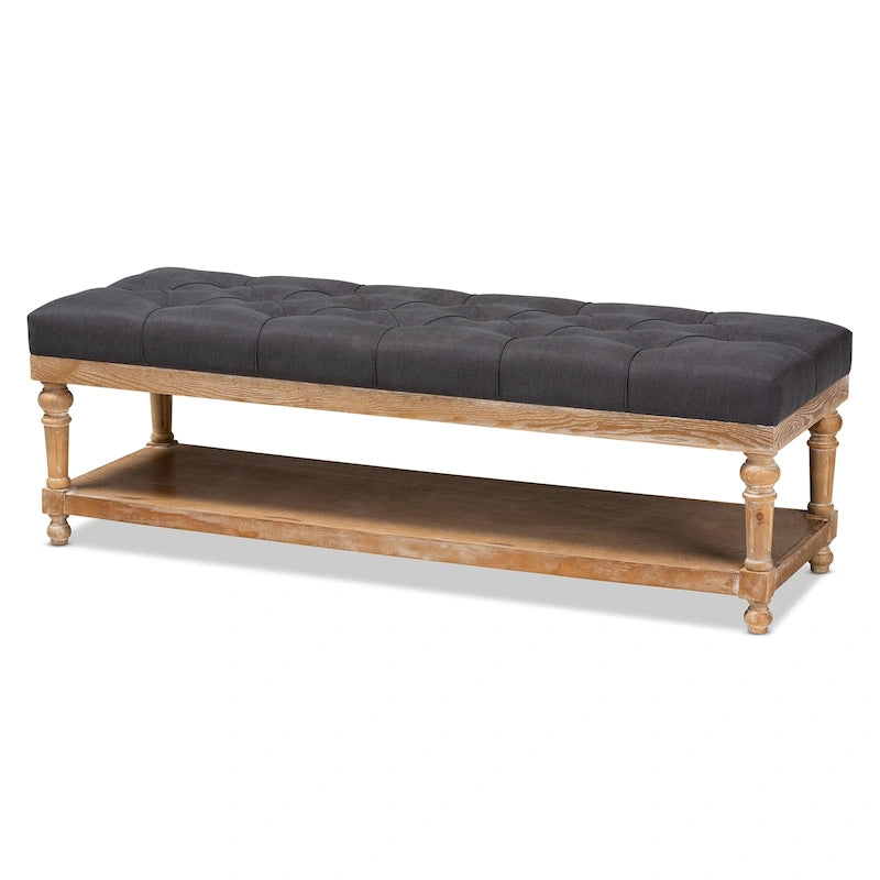 Banc de rangement moderne et rustique The Gray Barn Windy Ridge