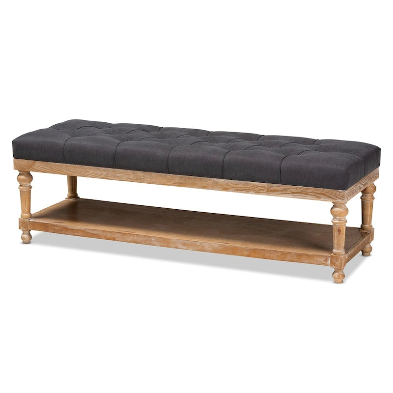 Banc de rangement moderne et rustique The Gray Barn Windy Ridge