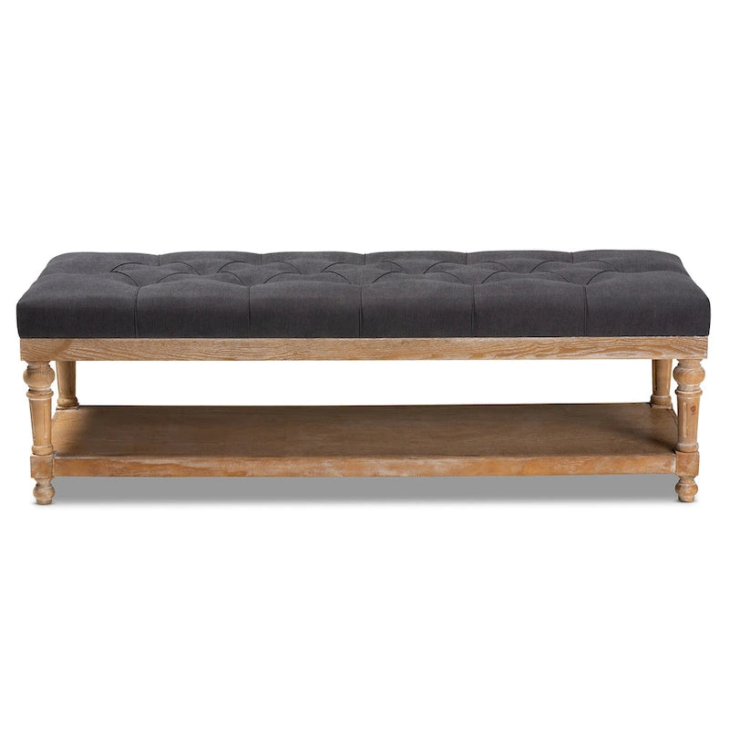 Banc de rangement moderne et rustique The Gray Barn Windy Ridge