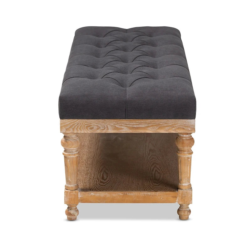 Banc de rangement moderne et rustique The Gray Barn Windy Ridge