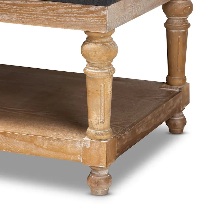 Banc de rangement moderne et rustique The Gray Barn Windy Ridge