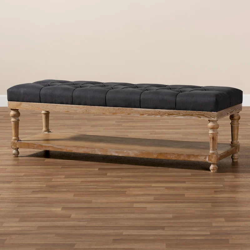 Banc de rangement moderne et rustique The Gray Barn Windy Ridge