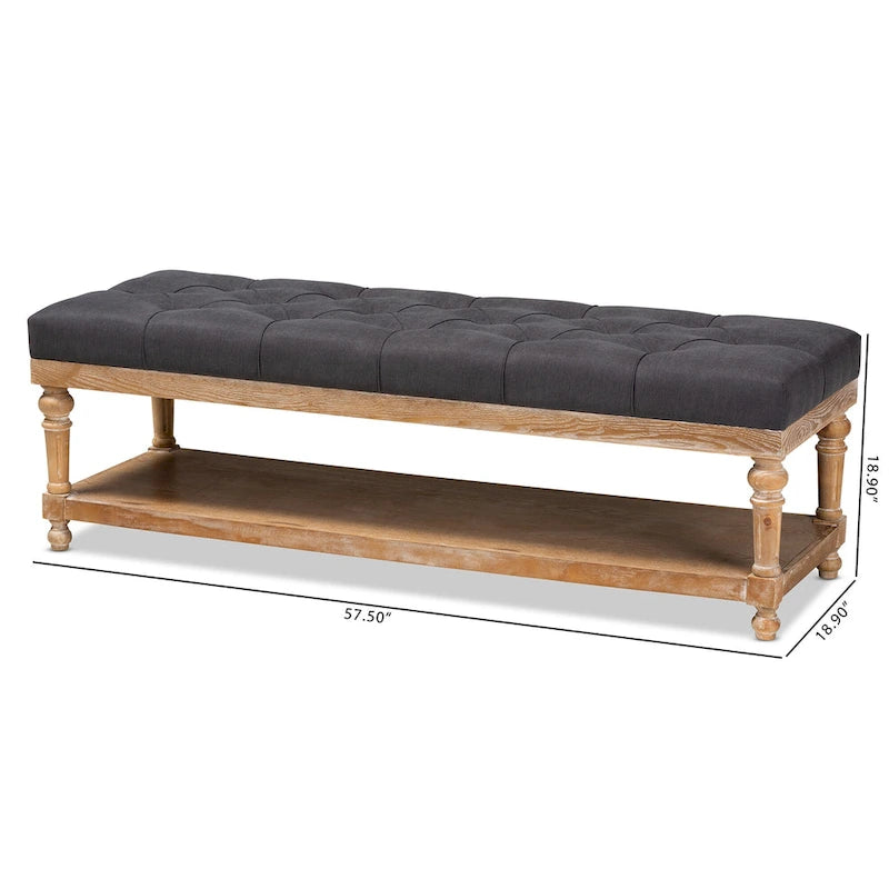 Banc de rangement moderne et rustique The Gray Barn Windy Ridge