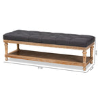 Banc de rangement moderne et rustique