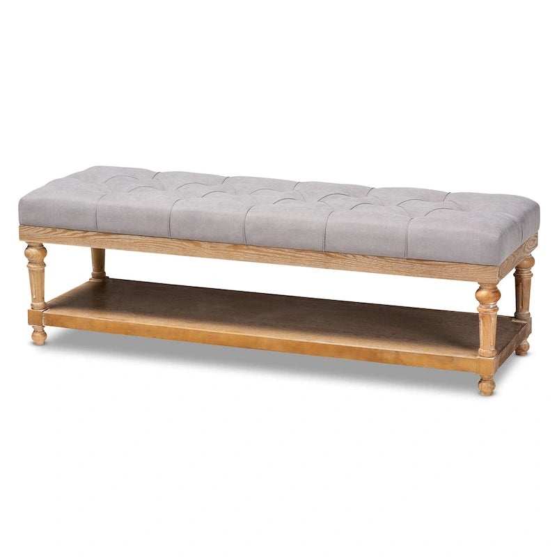 Banc de rangement moderne et rustique The Gray Barn Windy Ridge