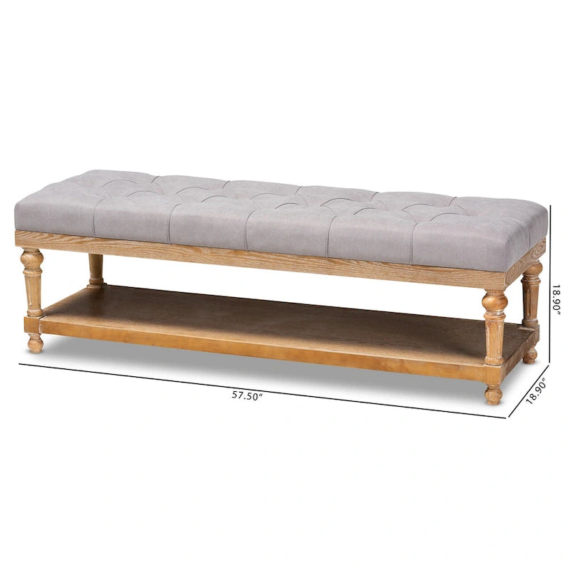 Banc de rangement moderne et rustique The Gray Barn Windy Ridge