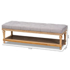 Banc de rangement moderne et rustique